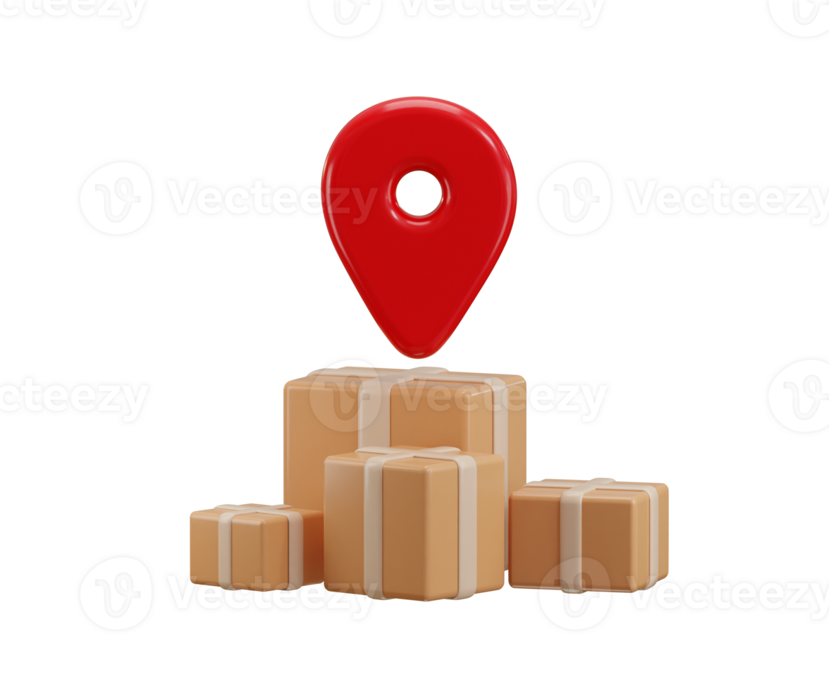Delivery location symbol with packages png