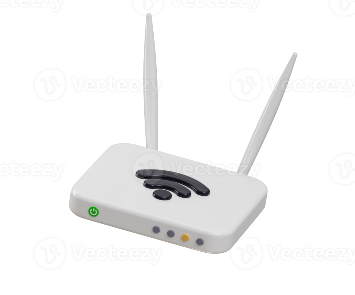 WiFi router with dual antennas png