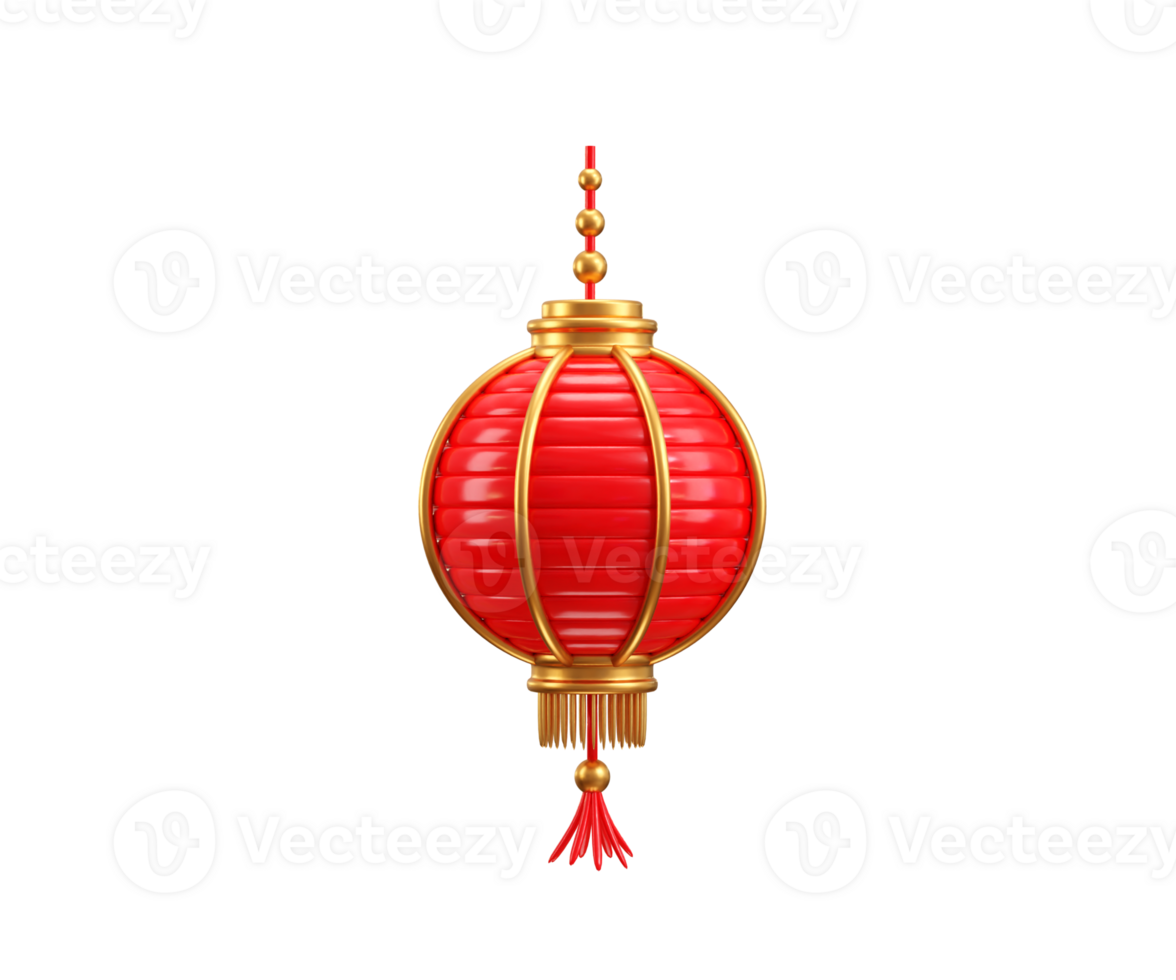 Chinese lantern icon 3d render concept of lampion Chinese New Year elements icon illustration png