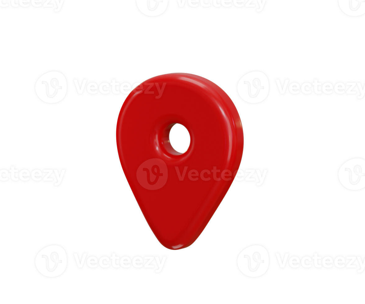 Location pin icon 3d render concept of gps tracking icon illustration png