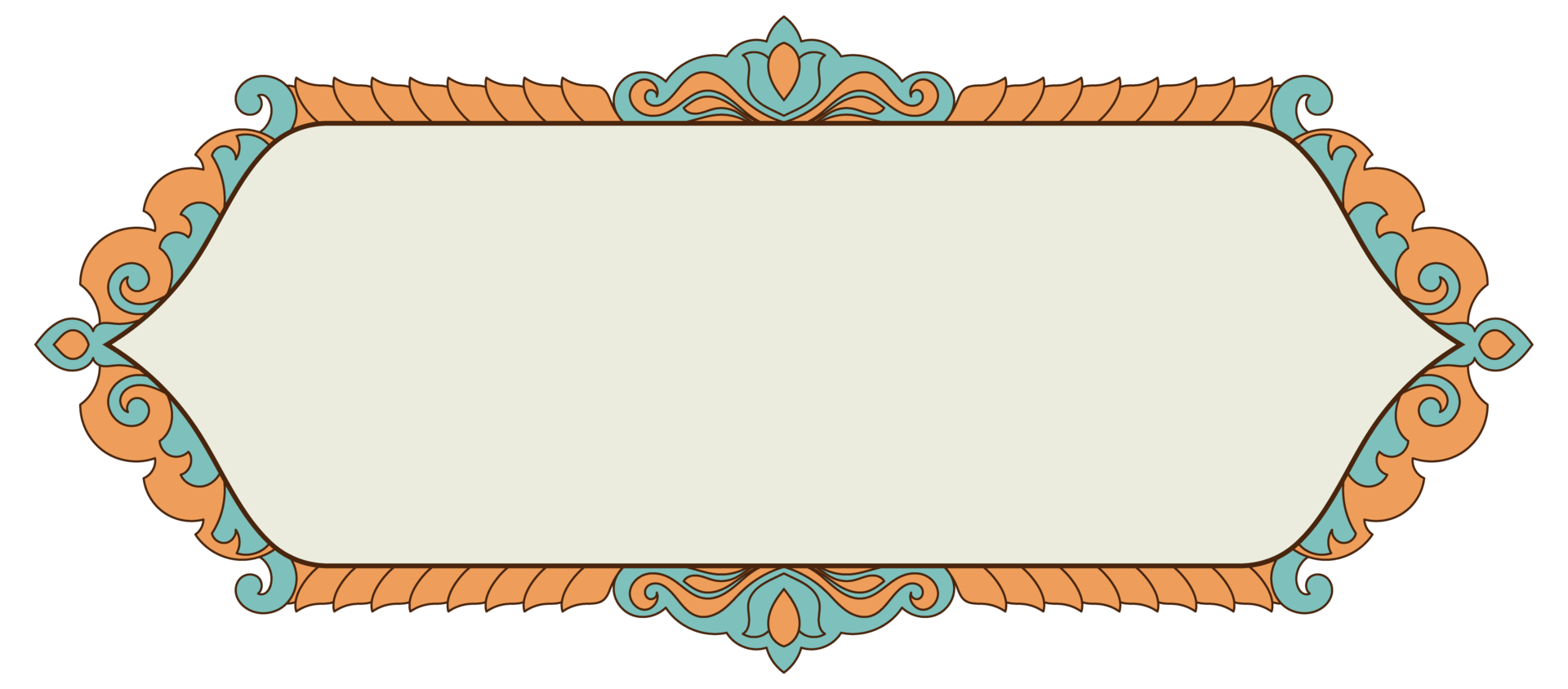 Vintage banner label luxury frame transparent background png
