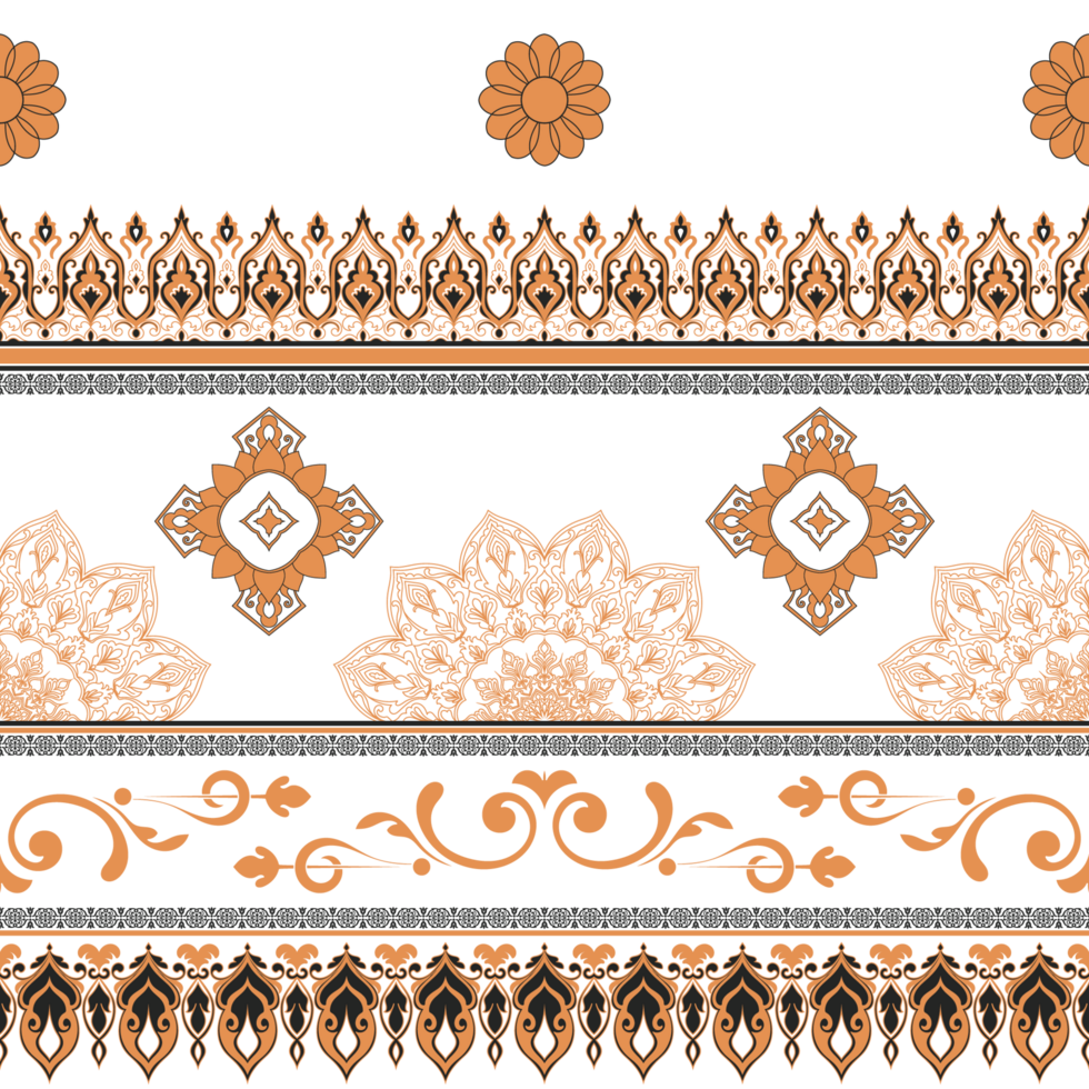 Luxurious red background gold fabric pattern elements, seamless pattern png