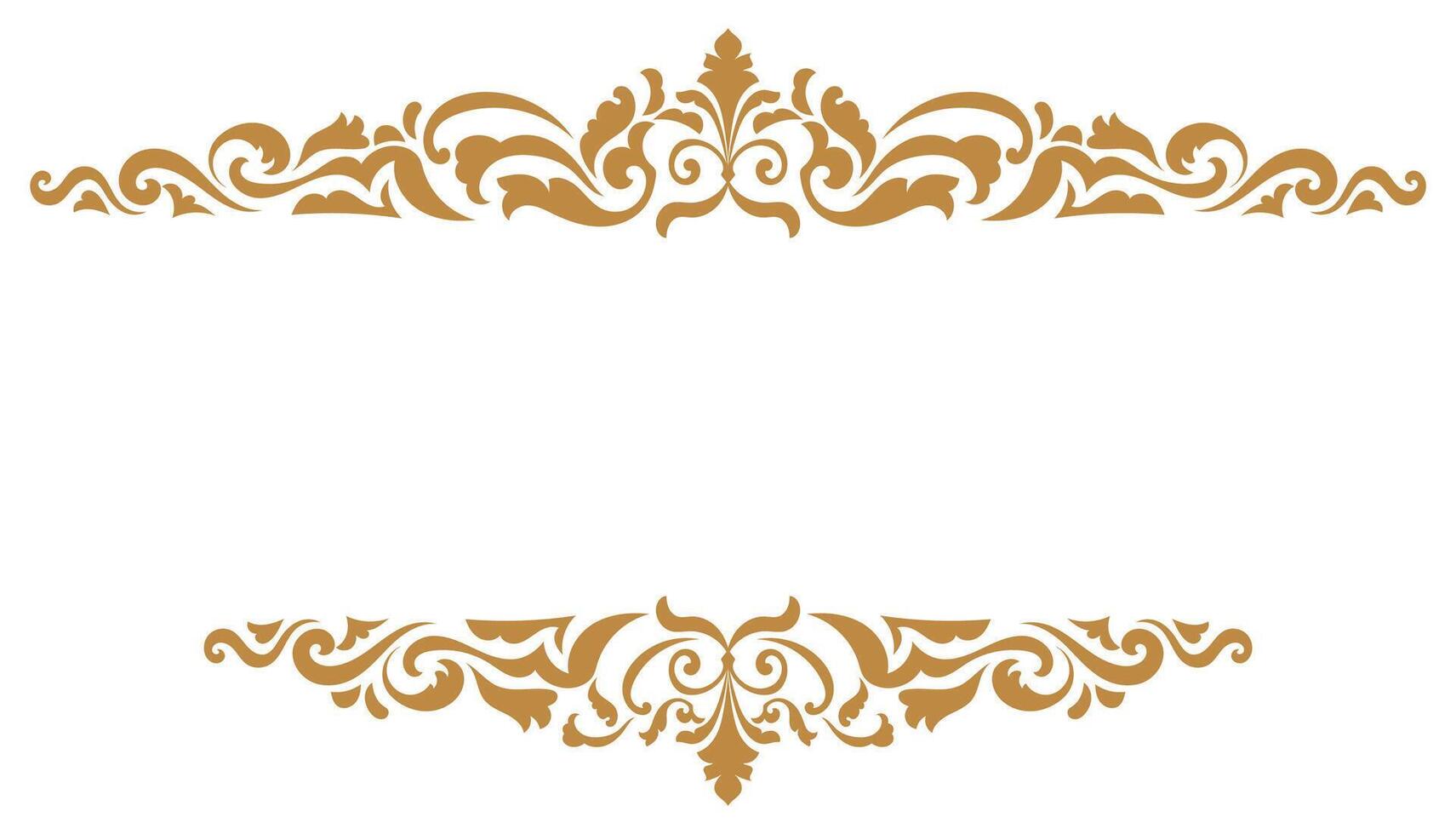 Vintage Gold Frame Ornament for Invitation and Decoration vector