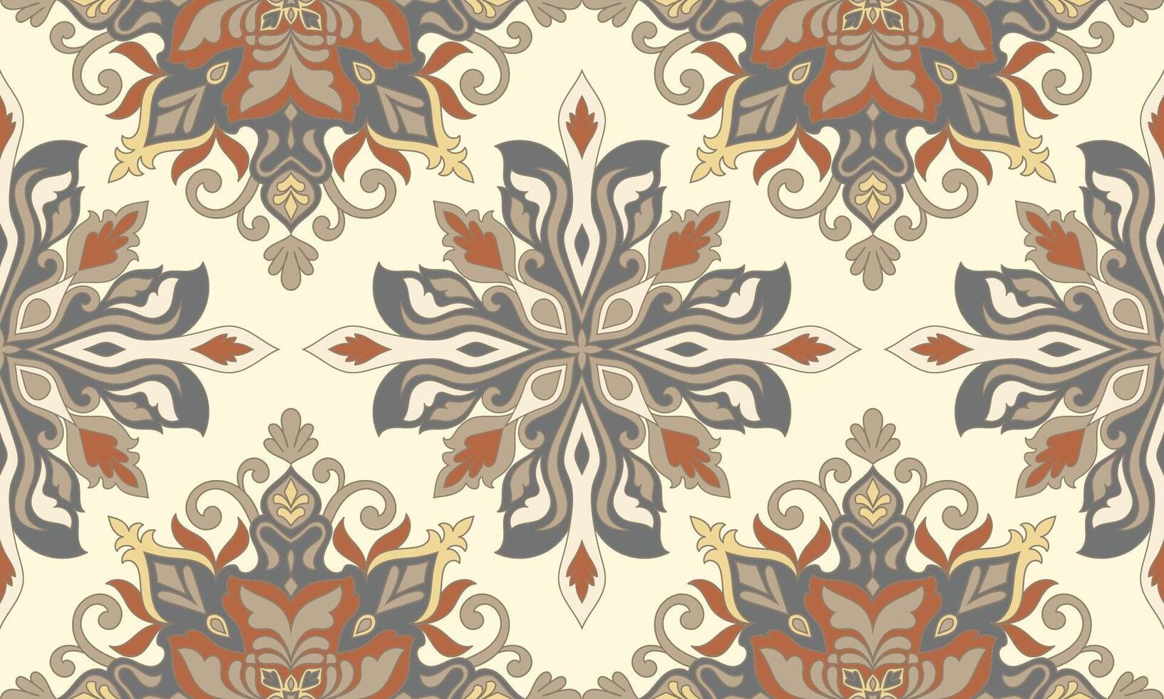 Vintage seamless floral pattern for wallpaper, carpet pattern, ethnic fabric vector