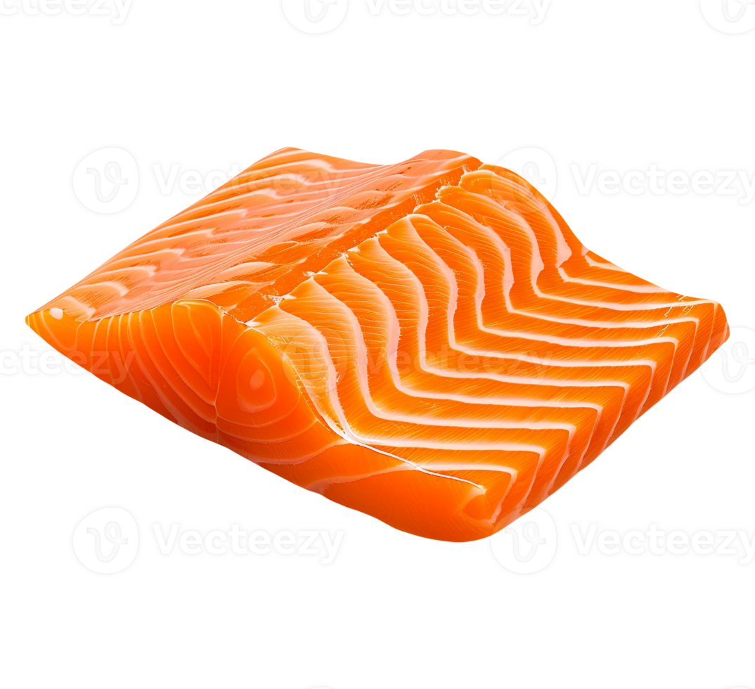 Minimal style salmon fillet render png