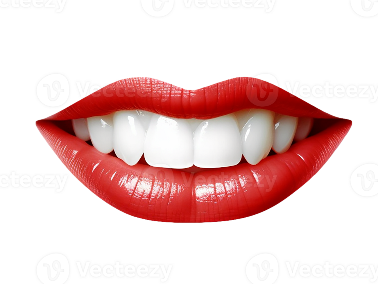 a red mouth with white teeth on a transparent background png