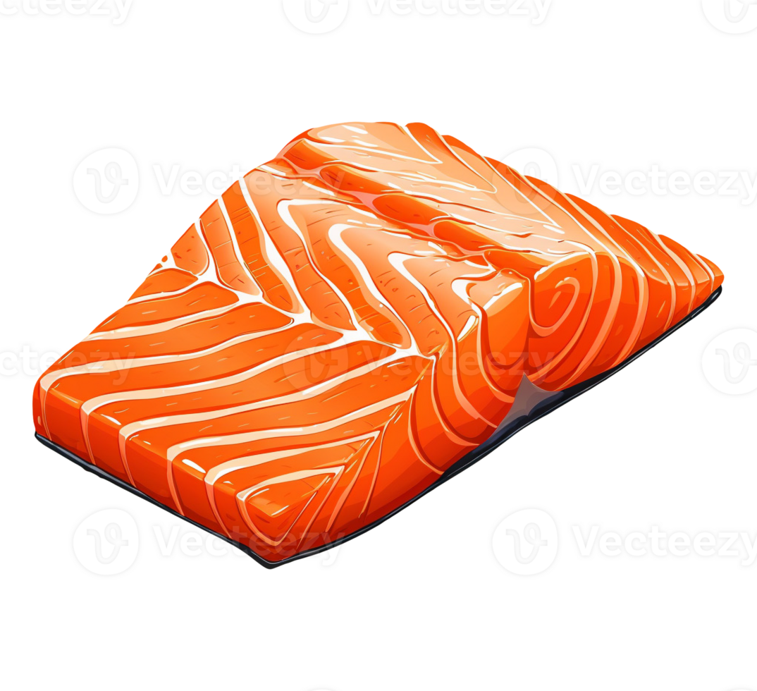 High quality salmon piece isolated png