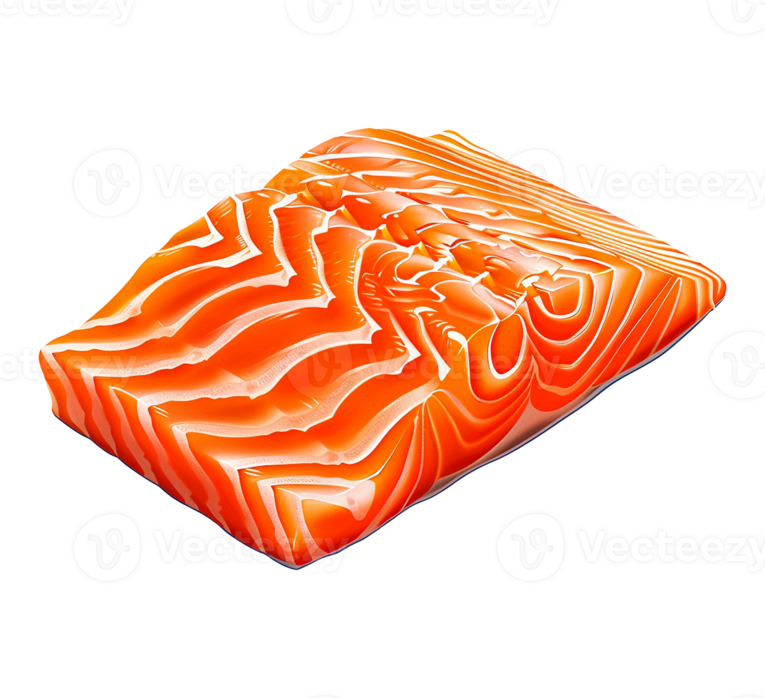 Sliced salmon with vivid texture png