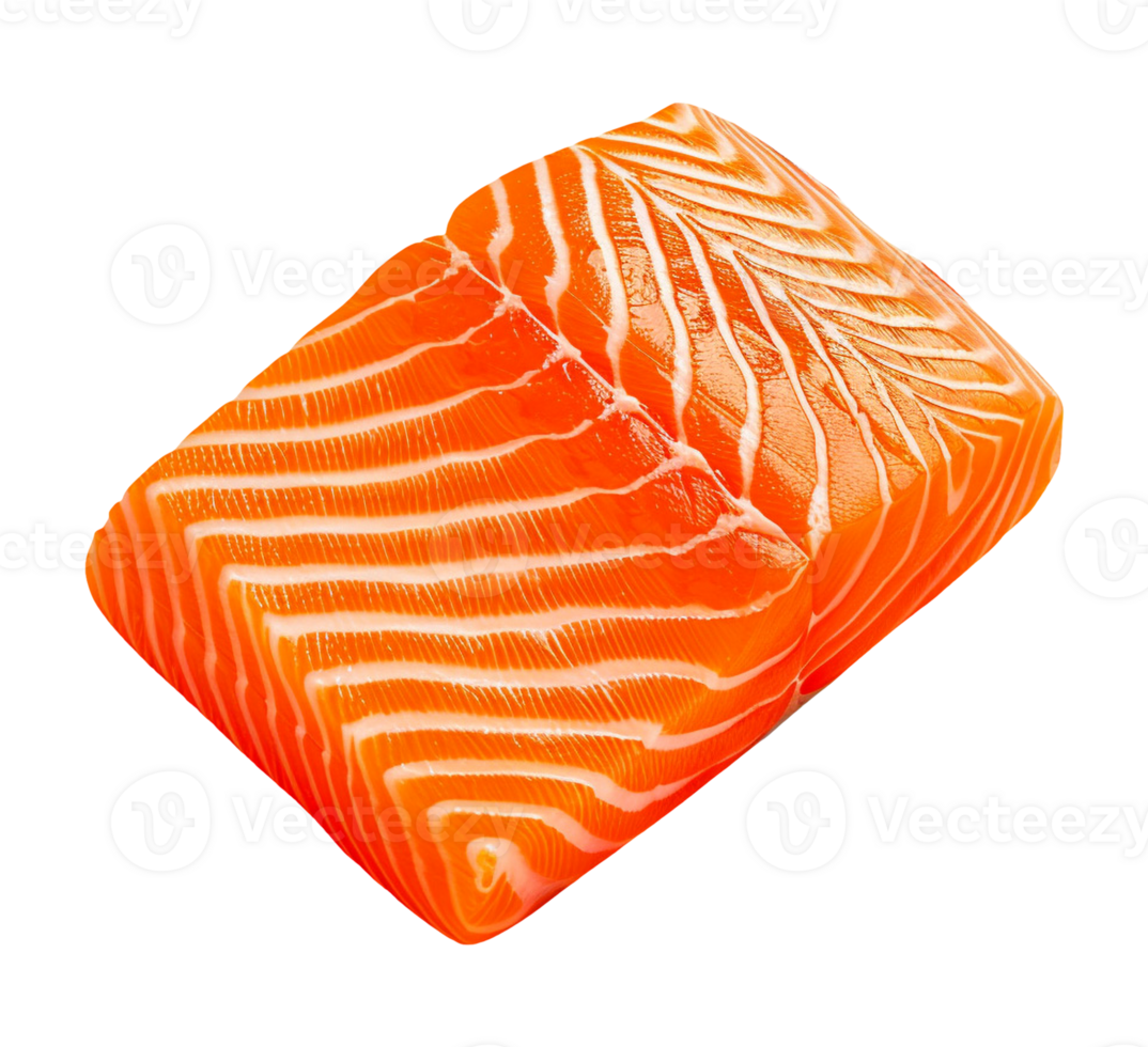 Closeup of fresh salmon slice png