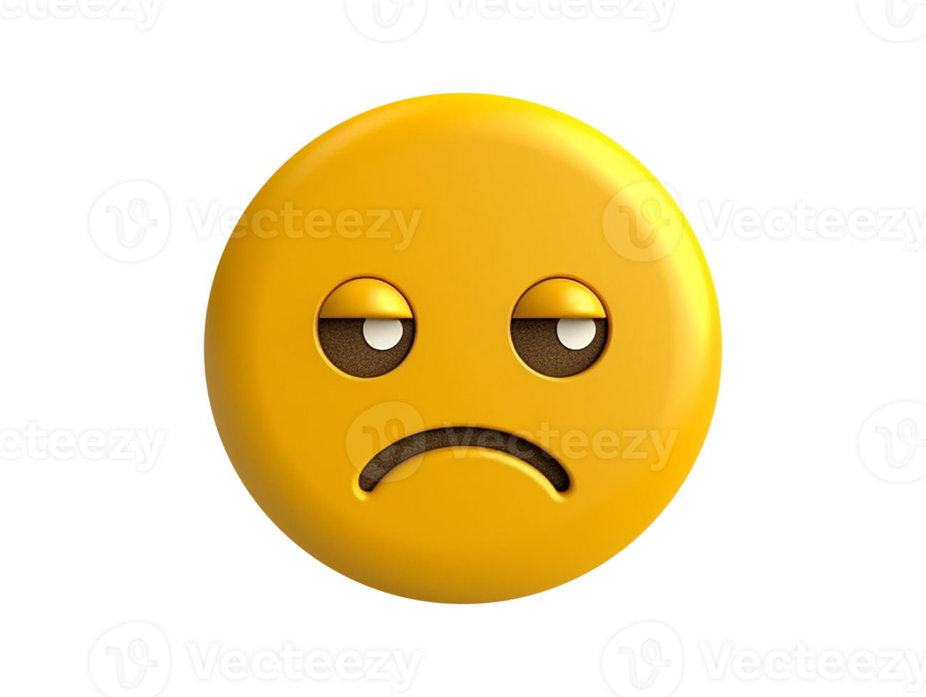 Emotionally down yellow emoji png