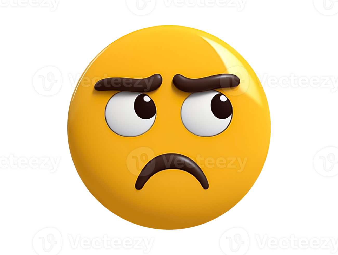 Minimal style sad emoji icon png