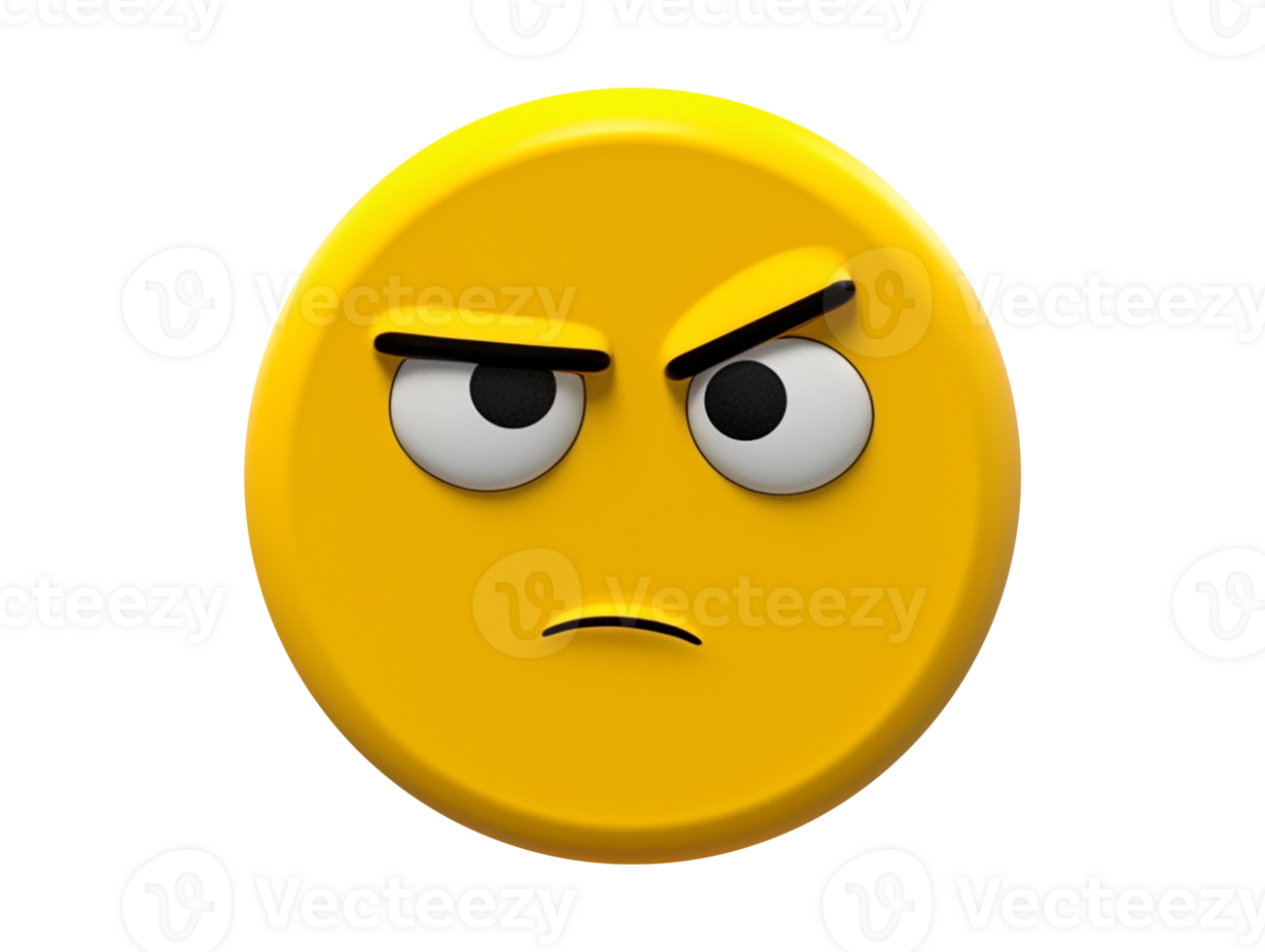 Isolated depressed emoticon face png