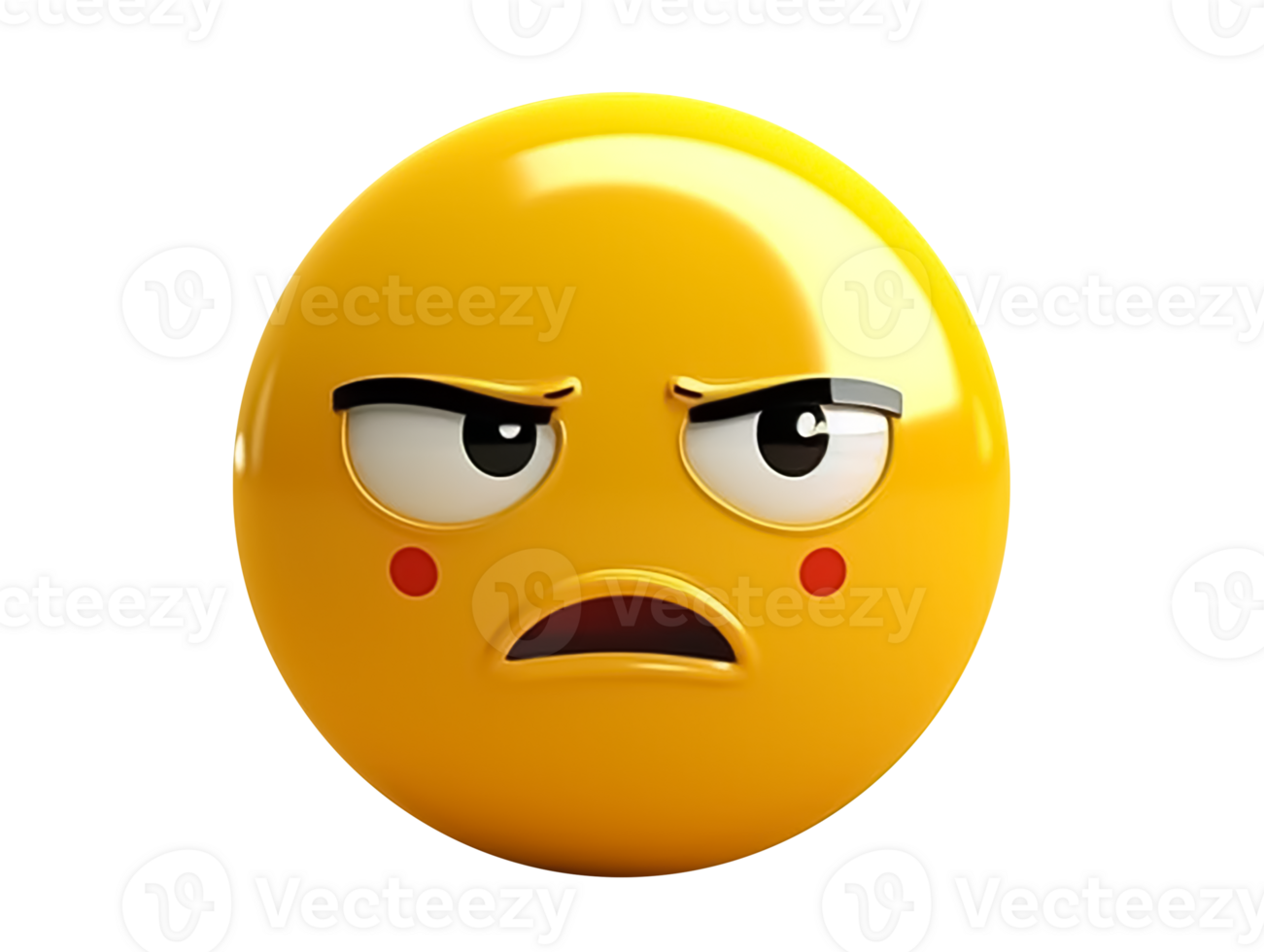 Face with sorrow emoji concept png