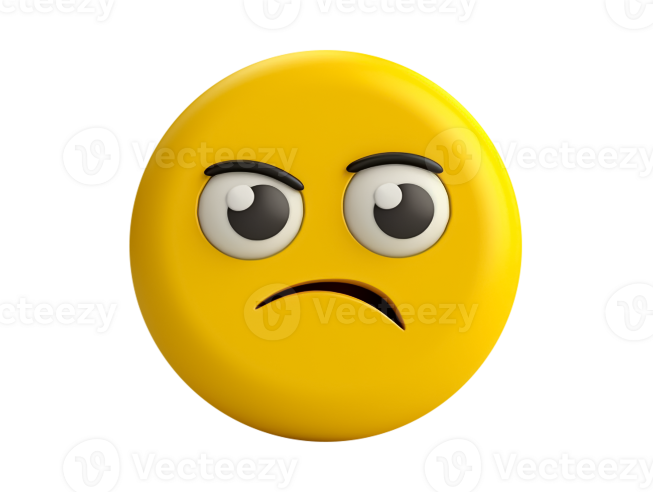 Sad expression emoji with simple design png