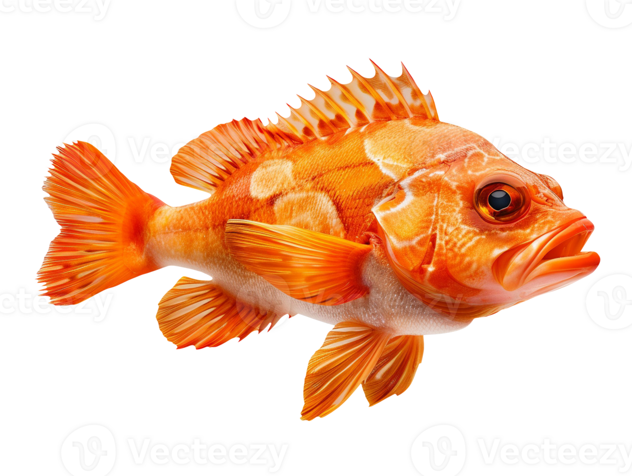 Vibrant Fish Graphic with Detailed Fins and Scales png