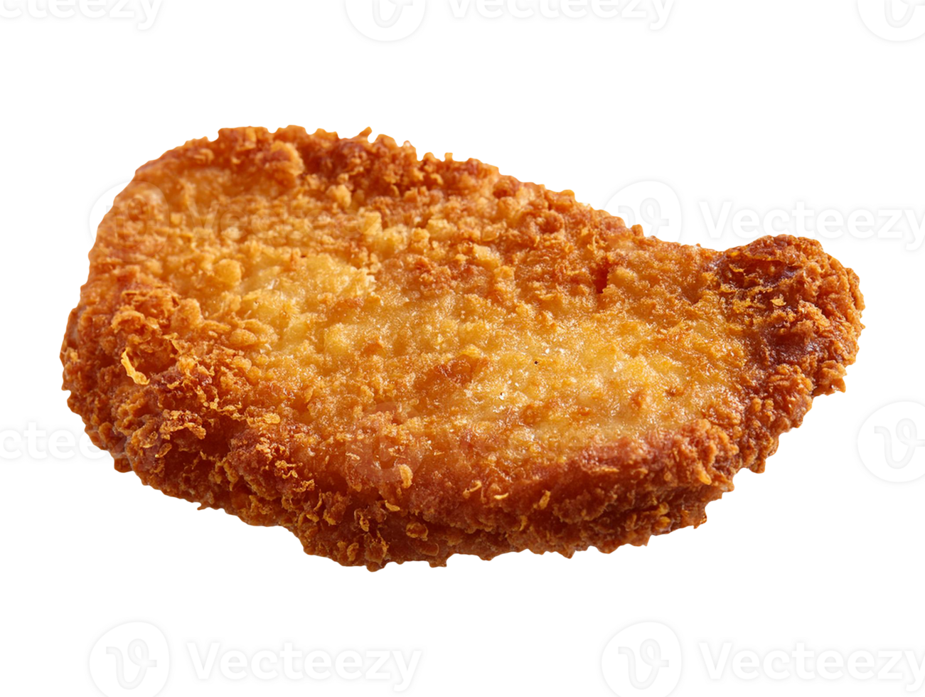 Flat Fried Chicken Cutlet with Crispy Crust png