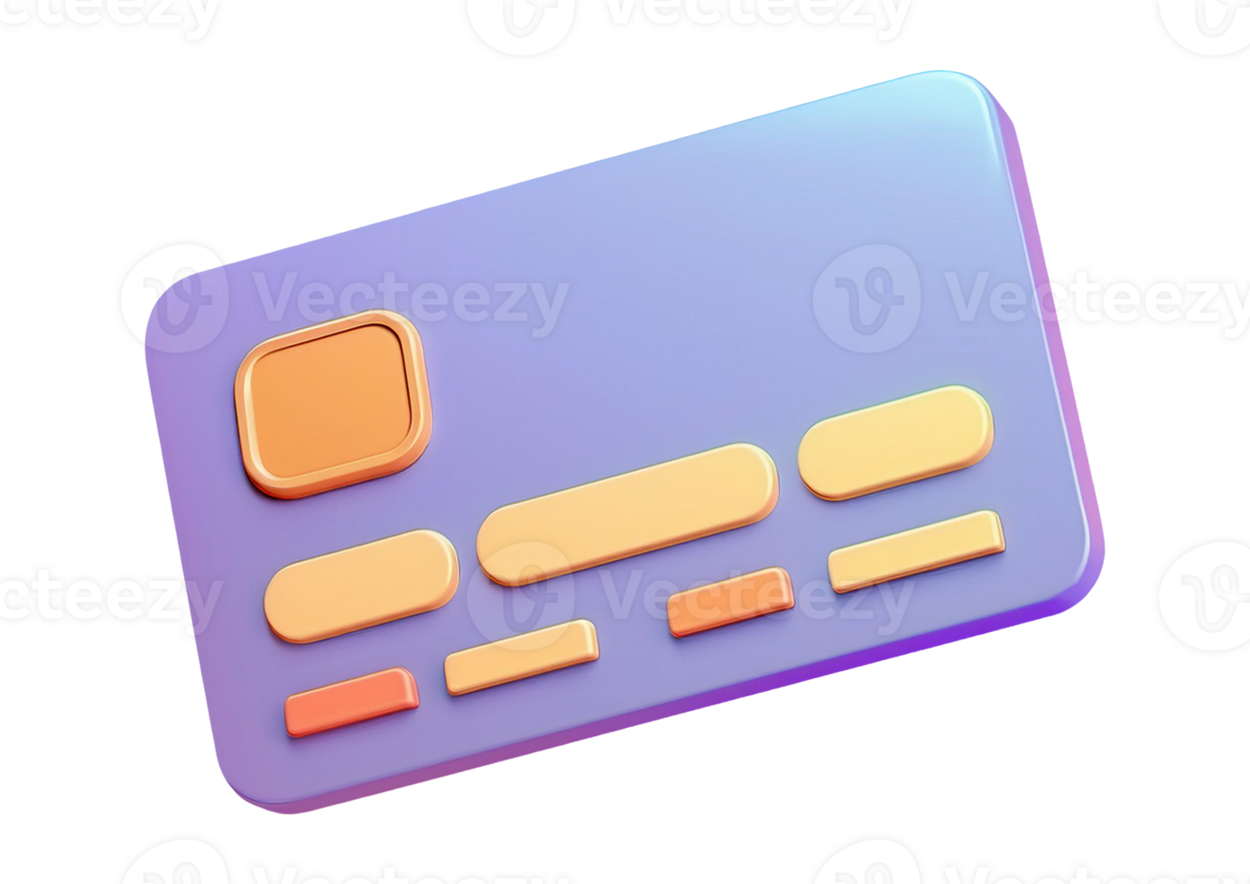 3D Inspired Credit Card Isolated png