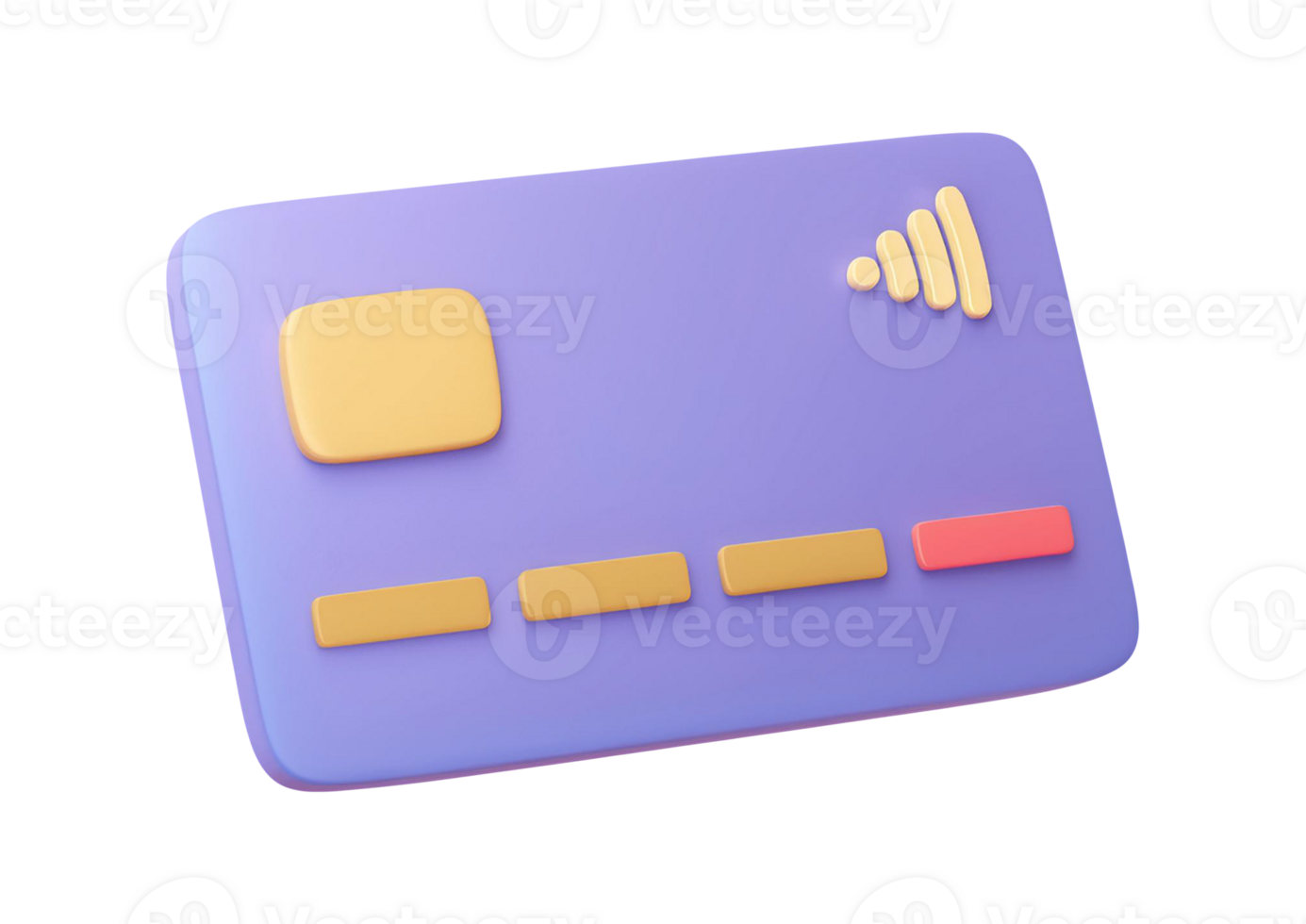 Abstract Bank Card Icon in 3D View png