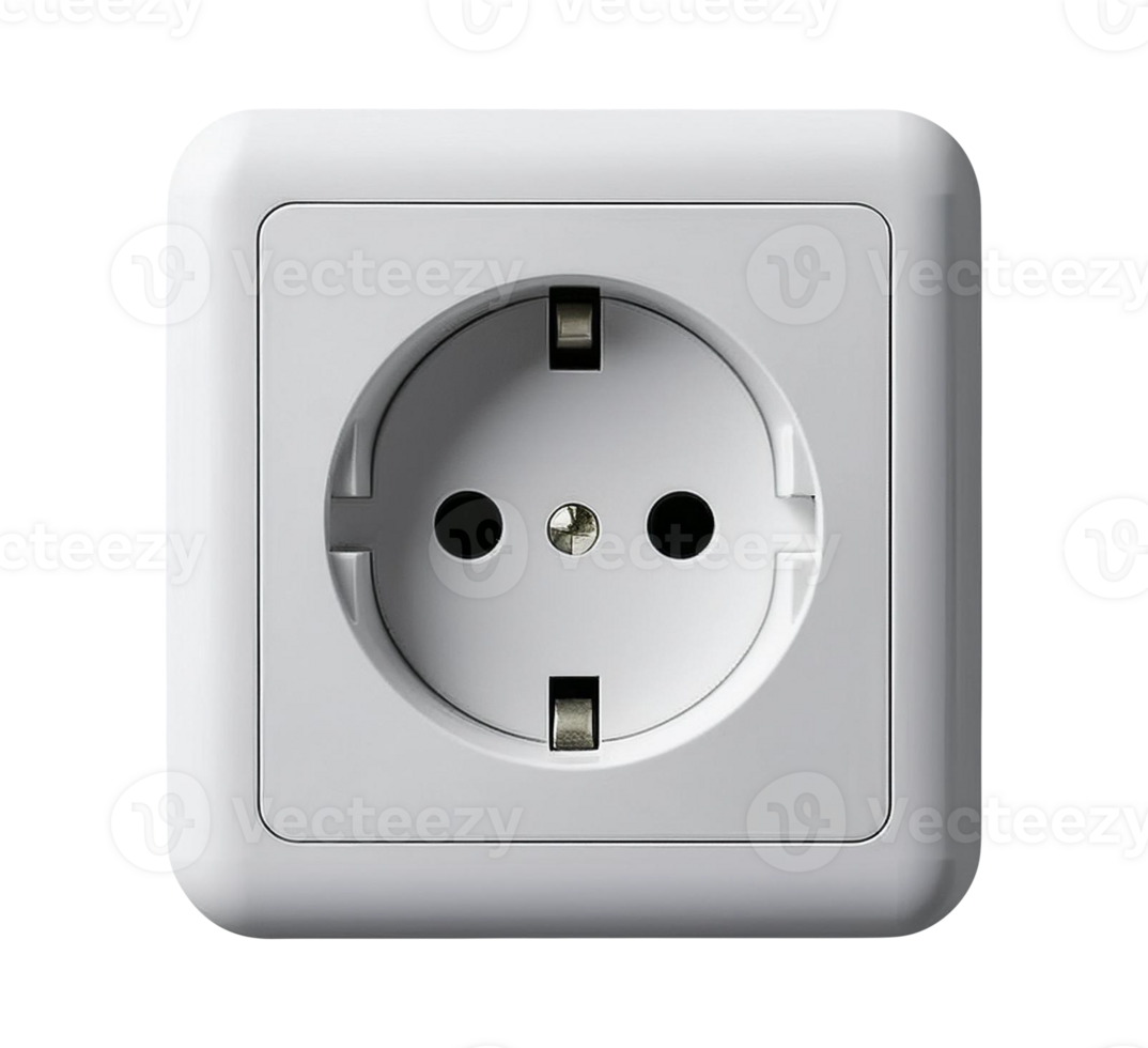 An electrical socket with two holes on a transparent background png