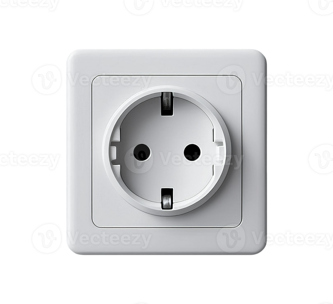 Wall-Mounted Power Outlet with Clean Design png