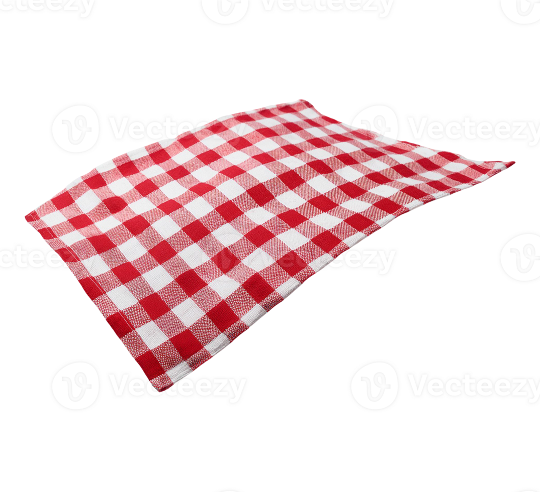 Decorative Dining Tablecloth in Classic Red-White Squares png