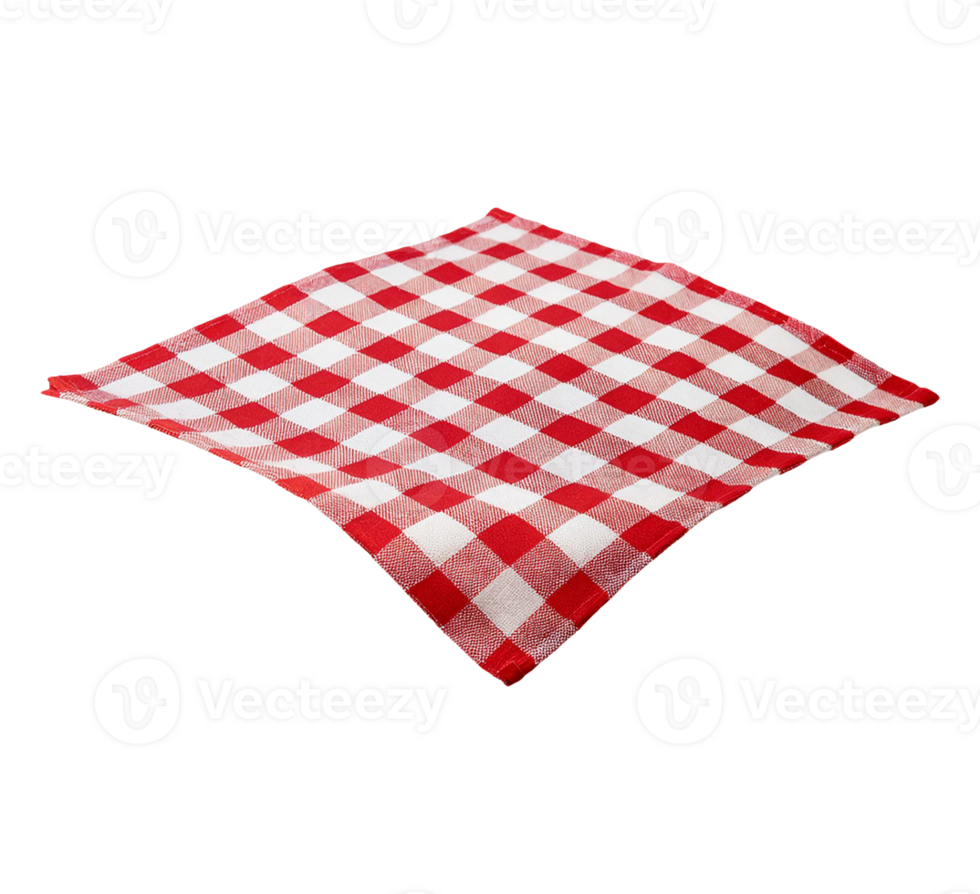 Rustic Tablecloth in Red and White Gingham Pattern png