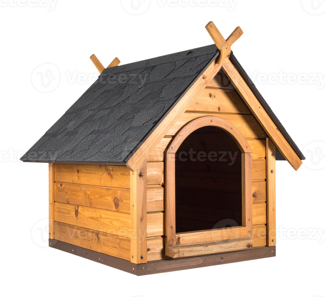 Decorative dog house with natural texture png