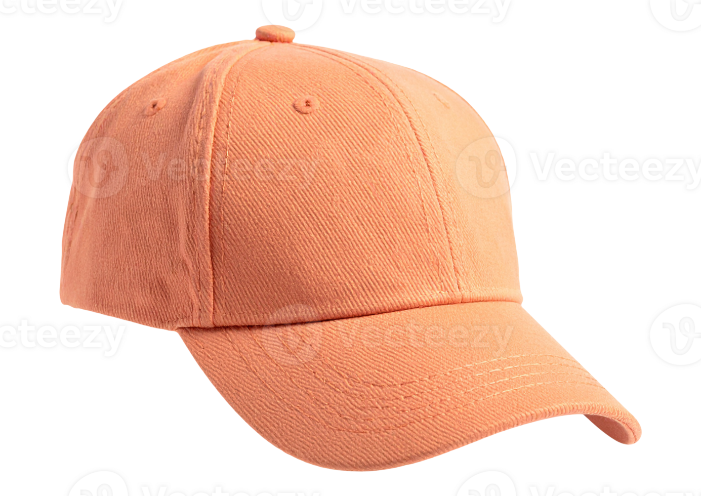 An orange baseball cap on a transparent background png