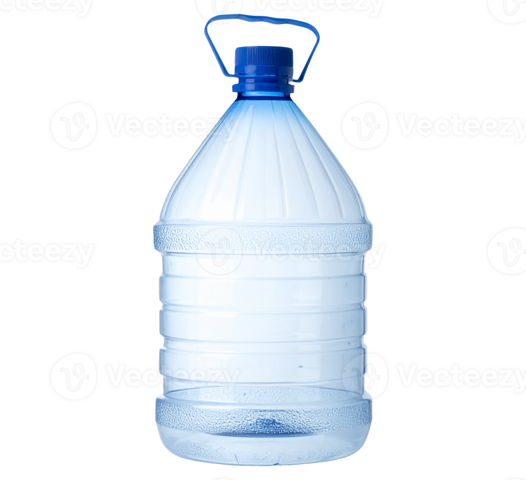 A large plastic water bottle on a transparent background png
