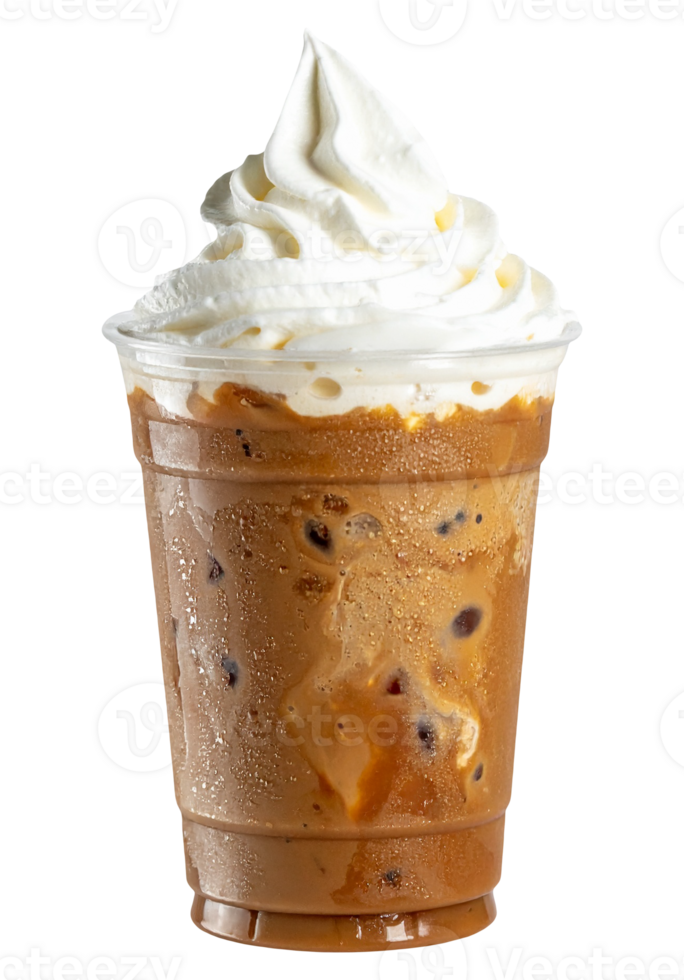 Refreshing Summer Coffee Drink with Topping png