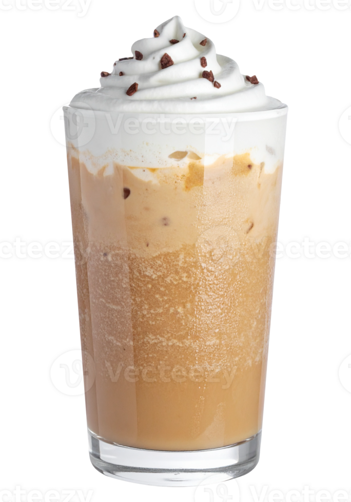 Cold Brew Coffee in Glass Cup with Cream png