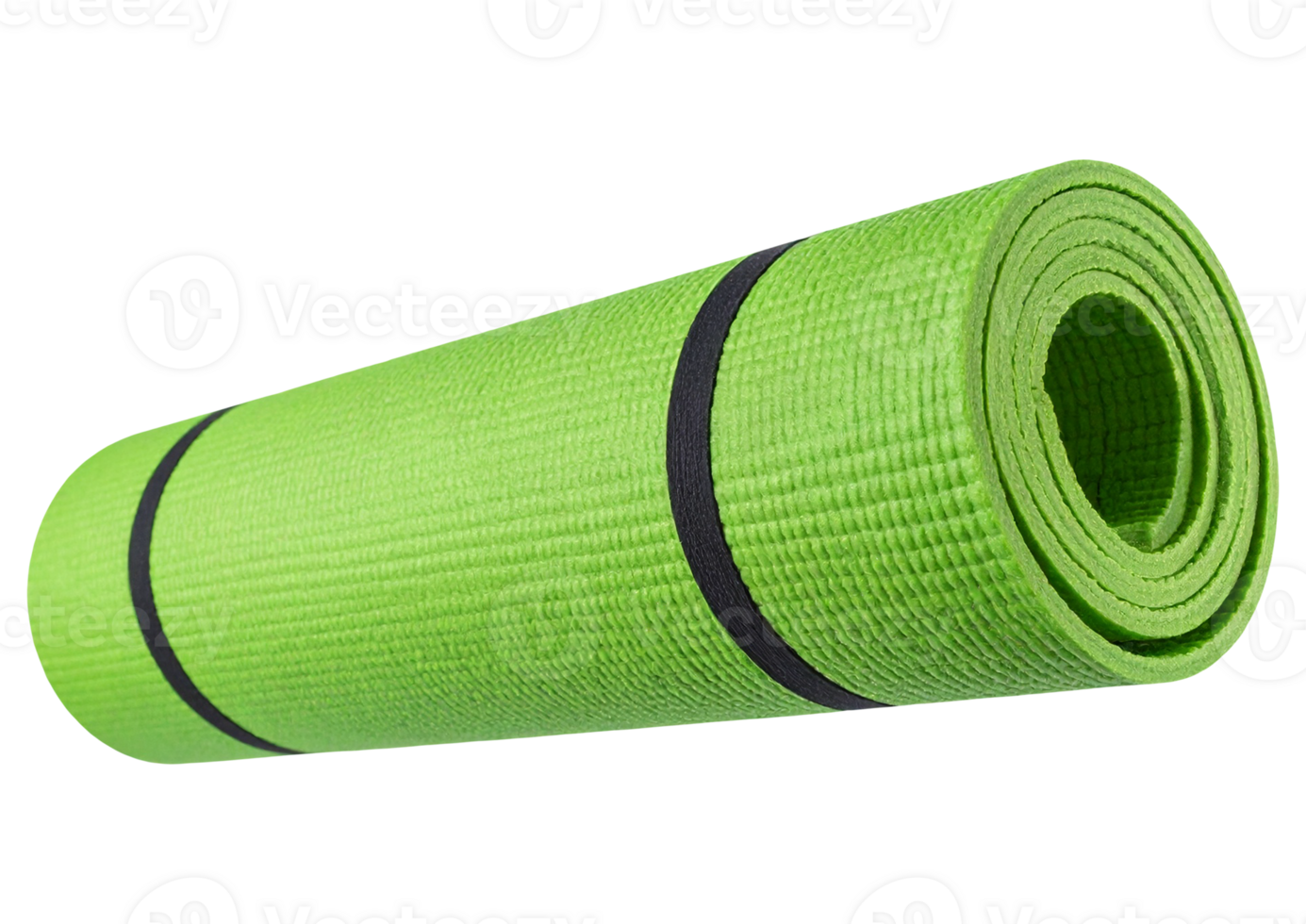 a green yoga mat on a transparent background png