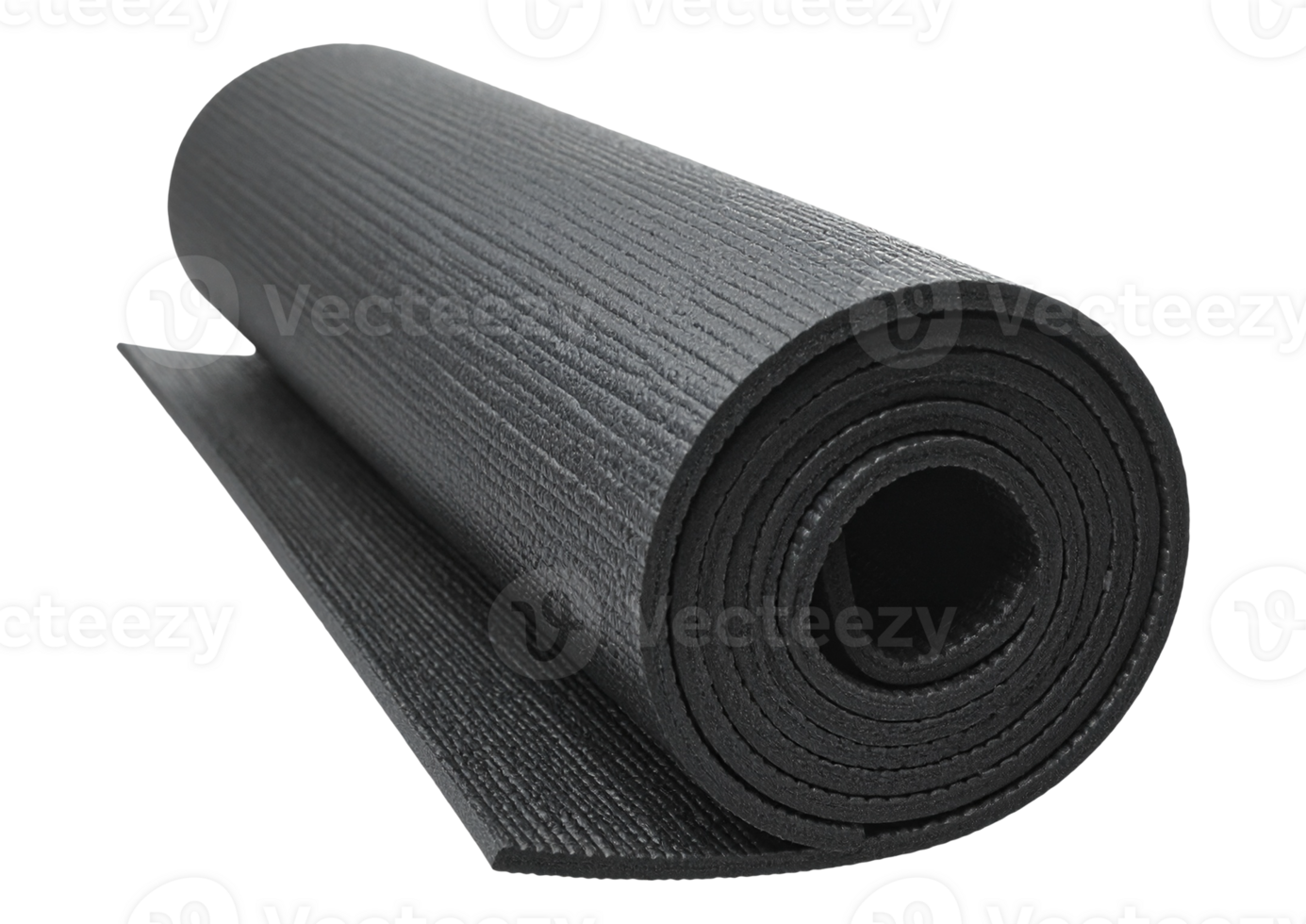 Black Yoga Mat with Non Slip Design png