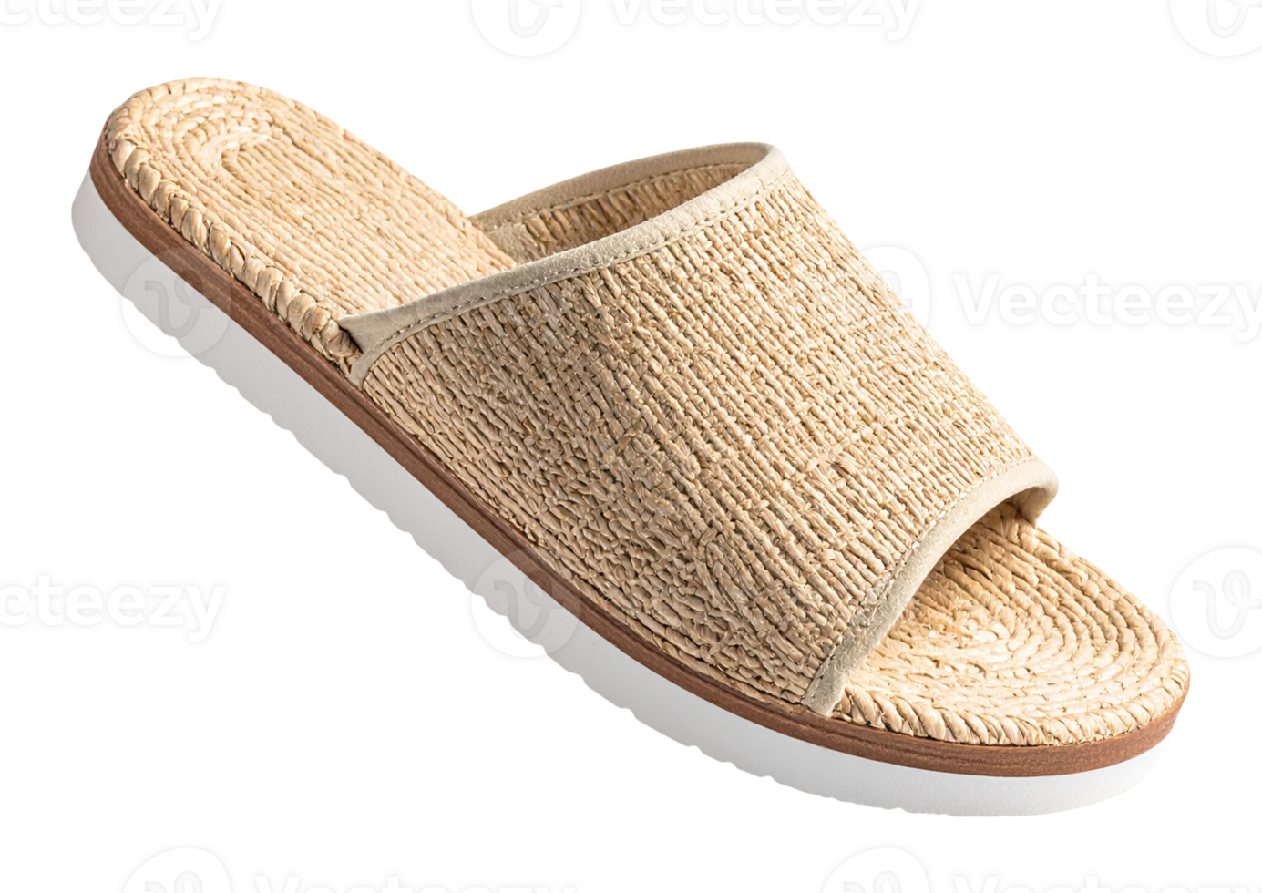 Minimalist Straw Slippers for Casual Outfits png