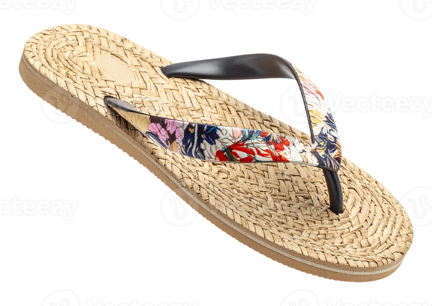 Women's Straw Slip-On Summer Slippers png