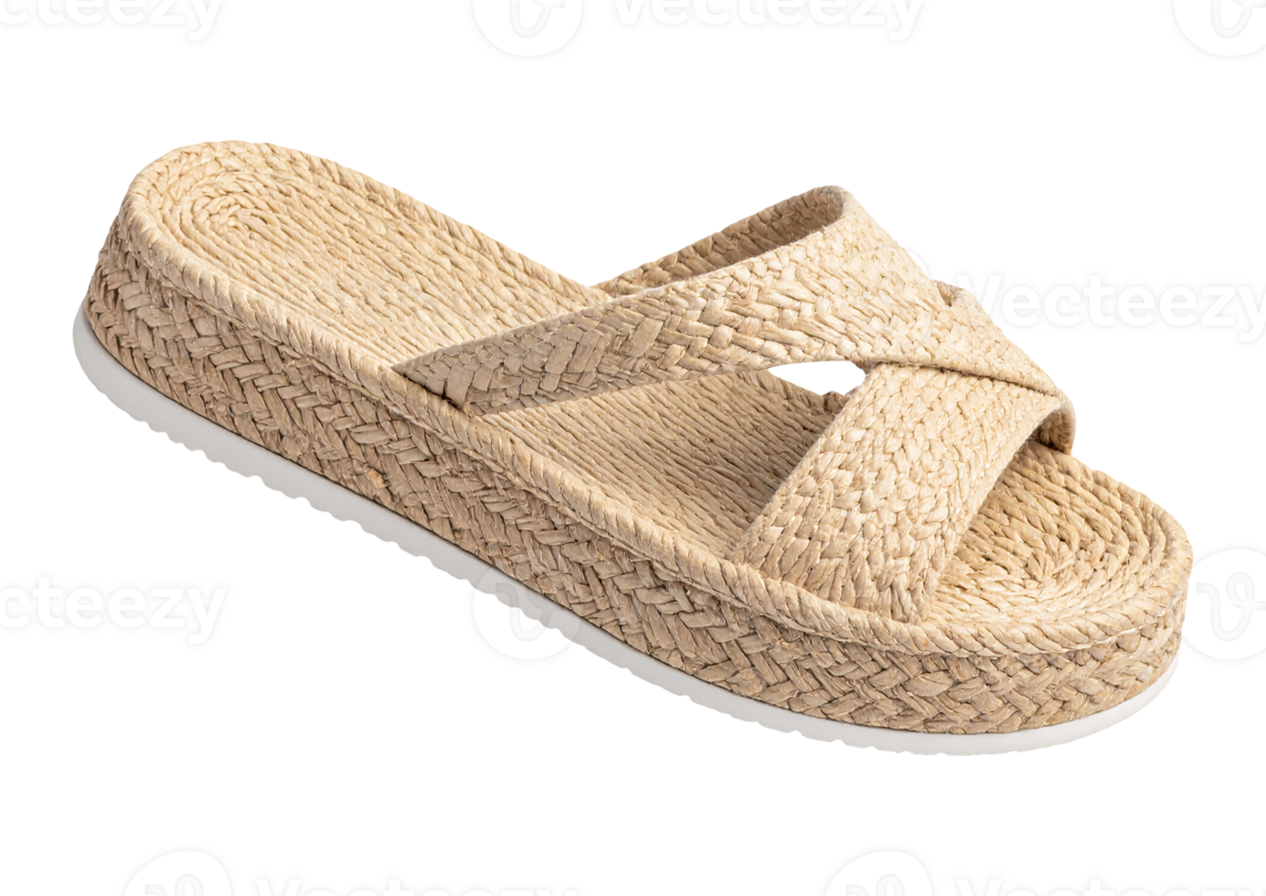 Natural Fiber Woven Beach Slippers for Women png