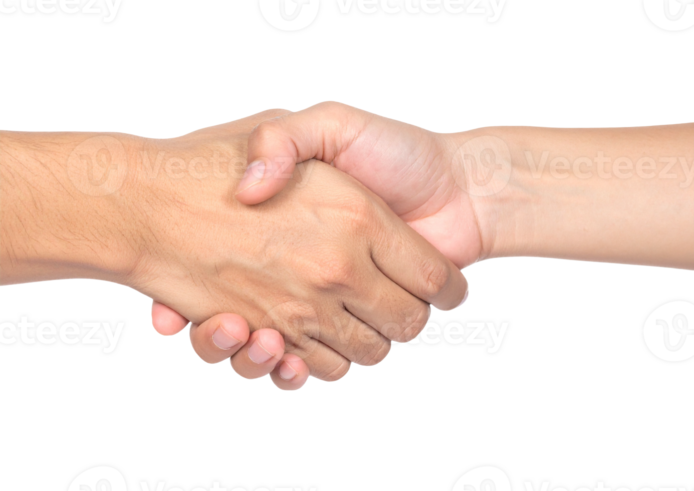 Isolated shaking hands object png