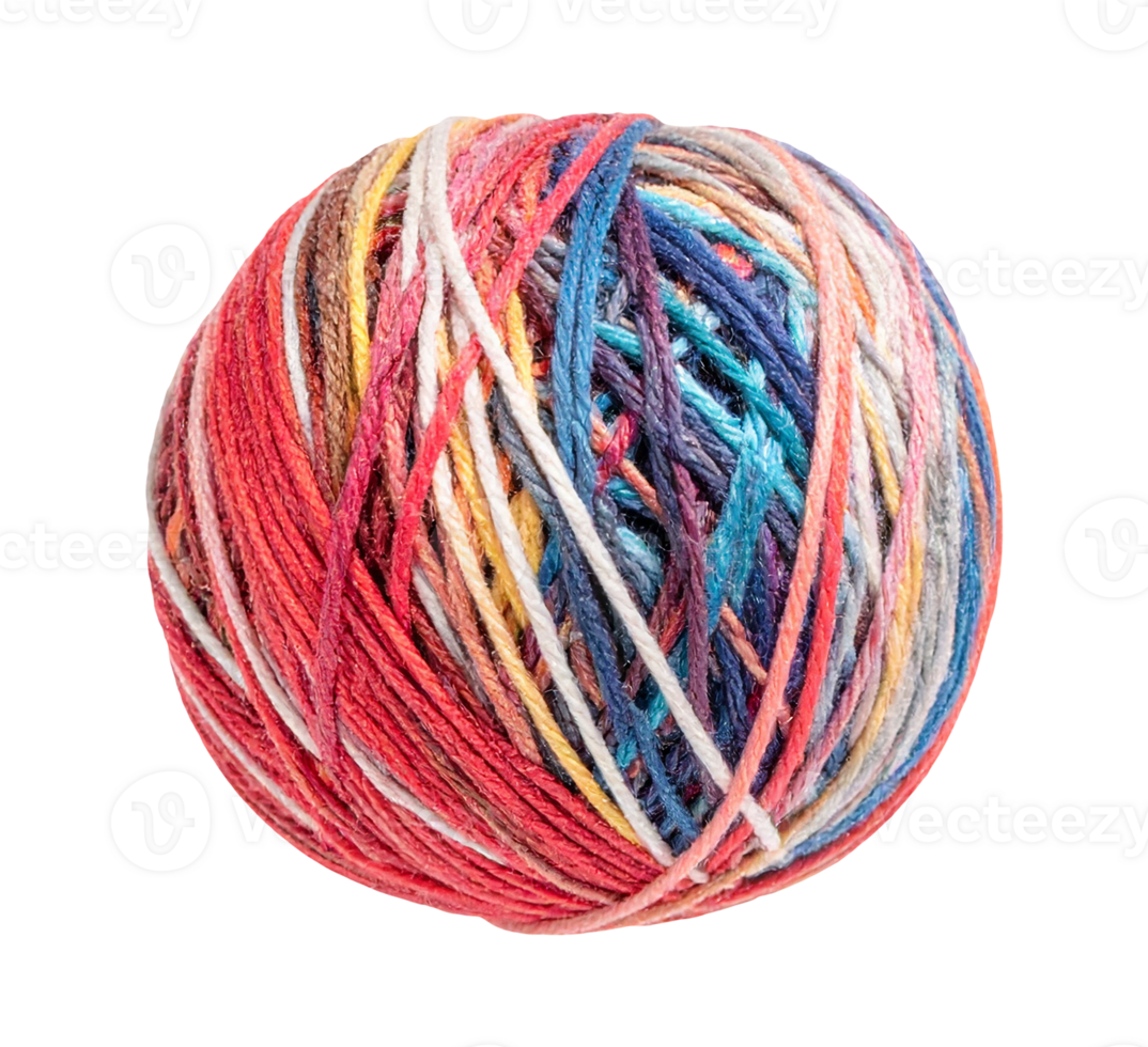 Fluffy yarn ball close up image png