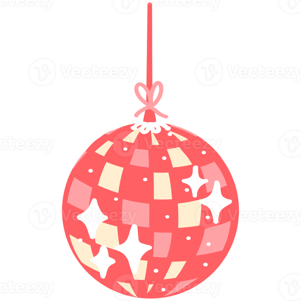 Cute Disco Ball Hanging in Pink Pastel png