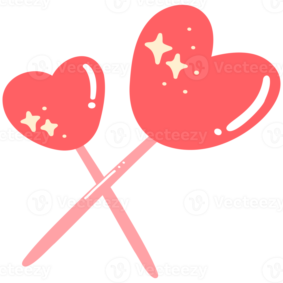 Heart Lollipop Candy Illustration png