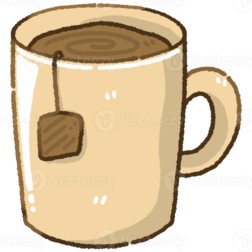 A simple cup of hot coffee illustration png