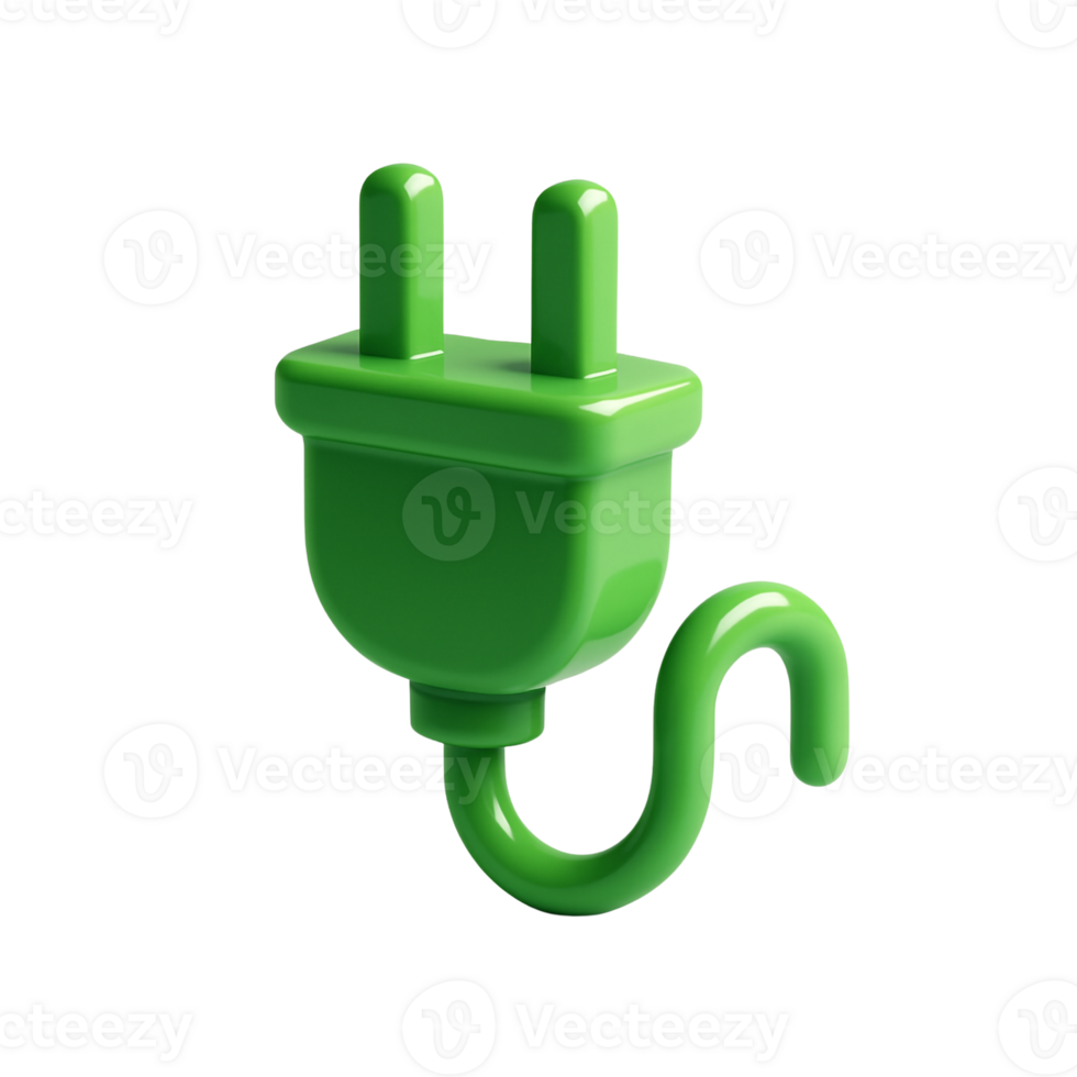 3D Clean Energy Plug png