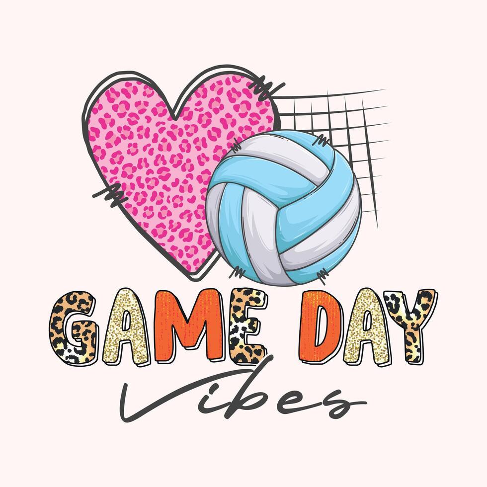 Game day vibes, Volleyball Sublimation, Craft, t-shirt design vector