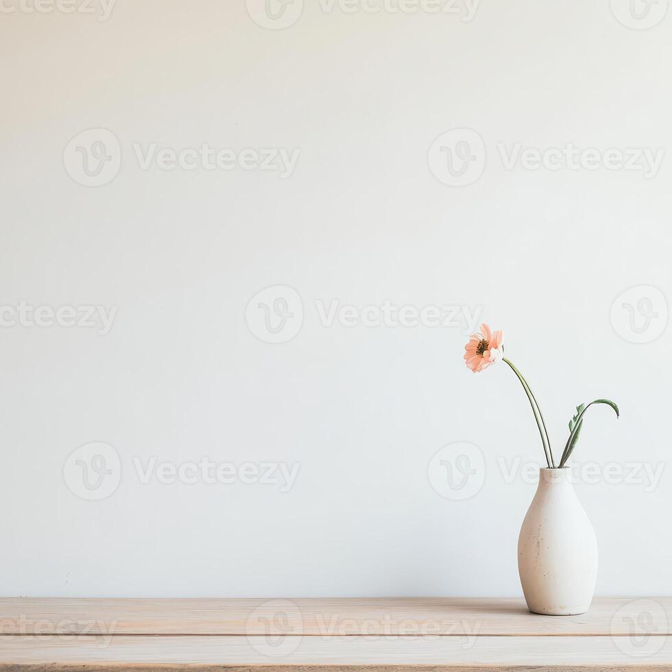 Simple elegance of a single flower in a vase photo