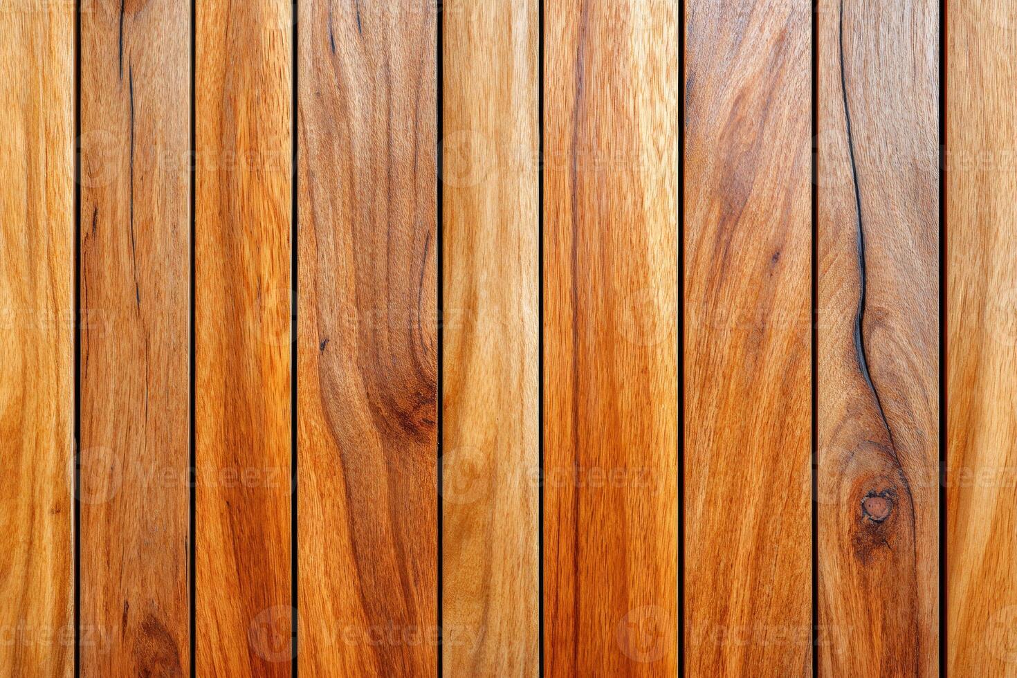 Vertical wood planks showing knots and grain creating natural background texture photo