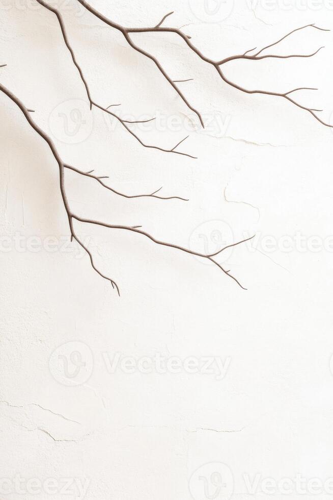 Barren branches stretch out against a neutral backdrop, symbolizing missed growth and potential opportunities photo