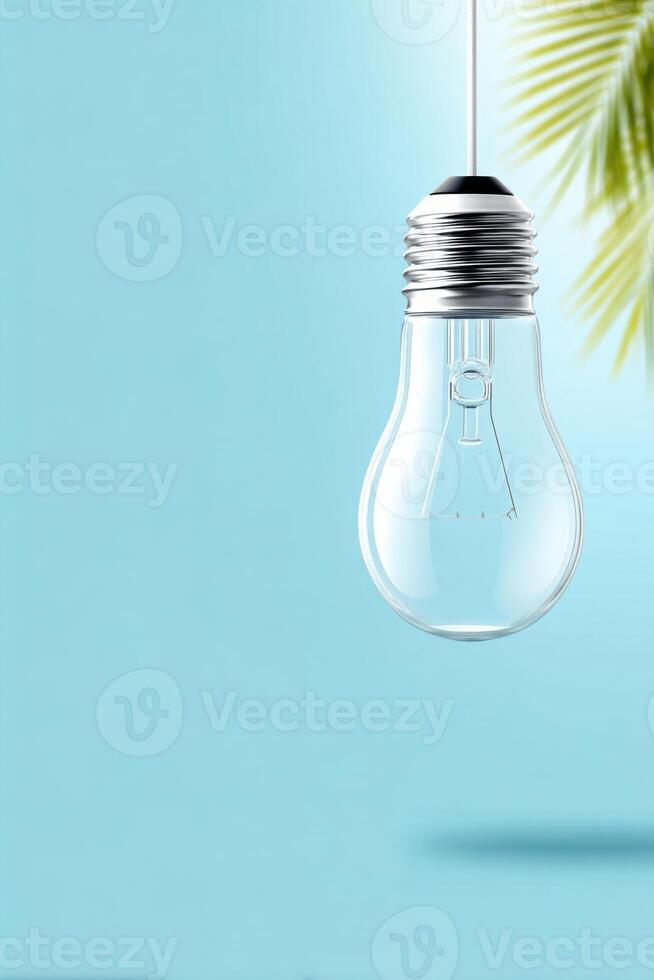 Light bulb palms showcase cheerful and unique bulb design against a sunny background for creative inspiration photo