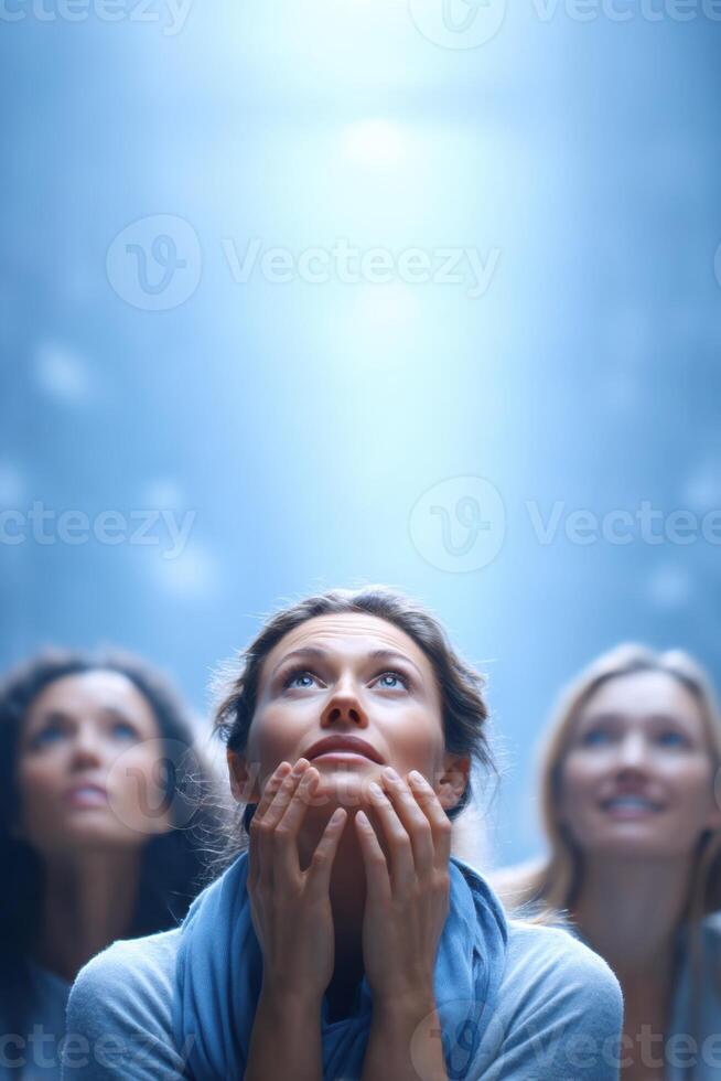 Faces filled with hope against a dazzling backdrop inspired by the parting of the Red Sea photo
