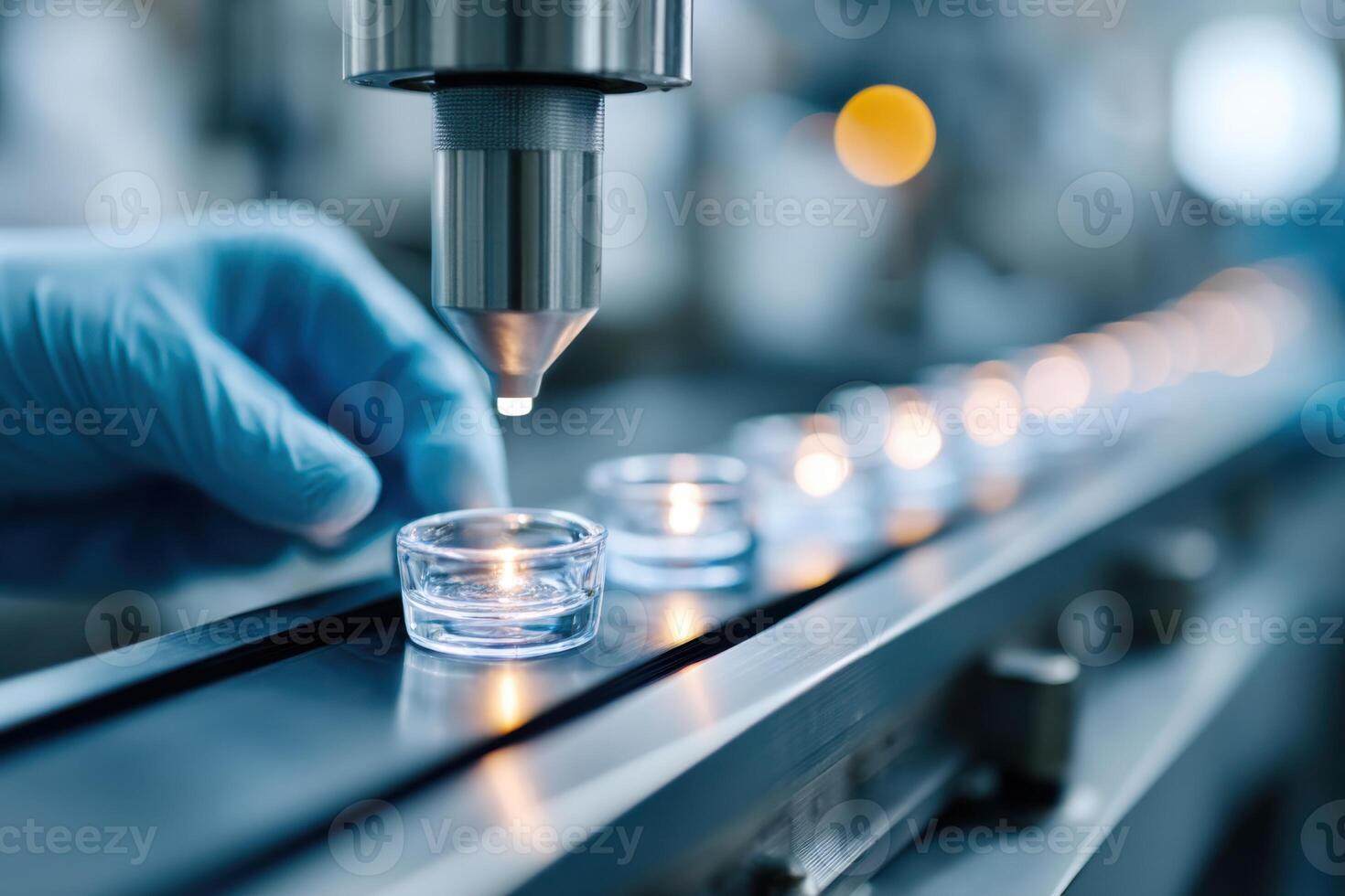 Chip manufacturing process in modern facility with colorful machinery and advanced technology photo