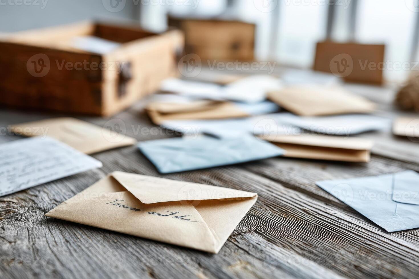 Exploring the secrets and introspection of anonymous letters in a serene, open environment photo